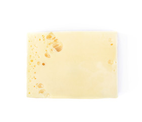 Piece of cheese isolated