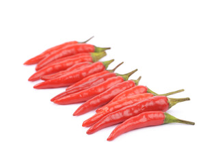 Red italian peppers isolated