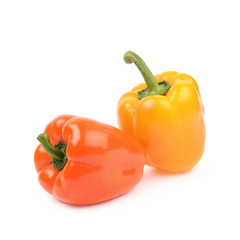 Two peppers isolated