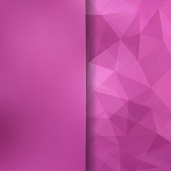 Background made of triangles. Square composition with geometric pink shapes