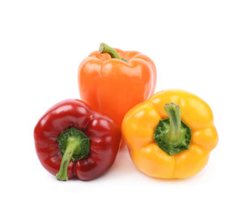 Pile of peppers isolated