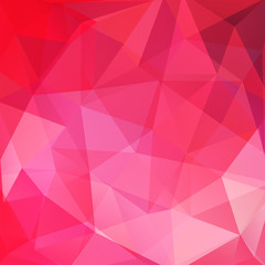 Geometric pattern, polygon triangles vector background in red tones