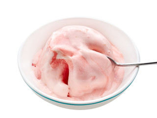 ice cream in a white bowl