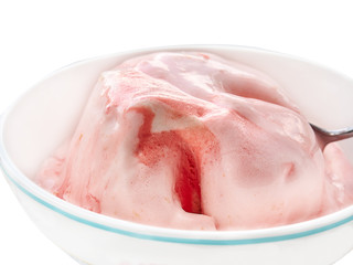 ice cream in a white bowl