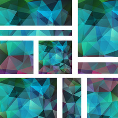 Set of banner templates with abstract background. Modern vector