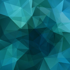 Fototapeta premium Abstract mosaic blue background. Triangle geometric background. 
