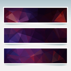 Fototapeta premium Abstract purple banner with business design templates. Set of Banners 