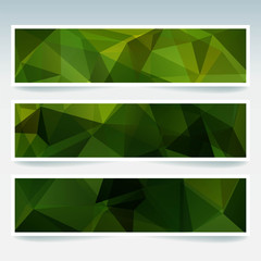 Abstract green banner with business design templates. Set of Banners