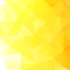 Geometric pattern, polygon triangles vector background in yellow