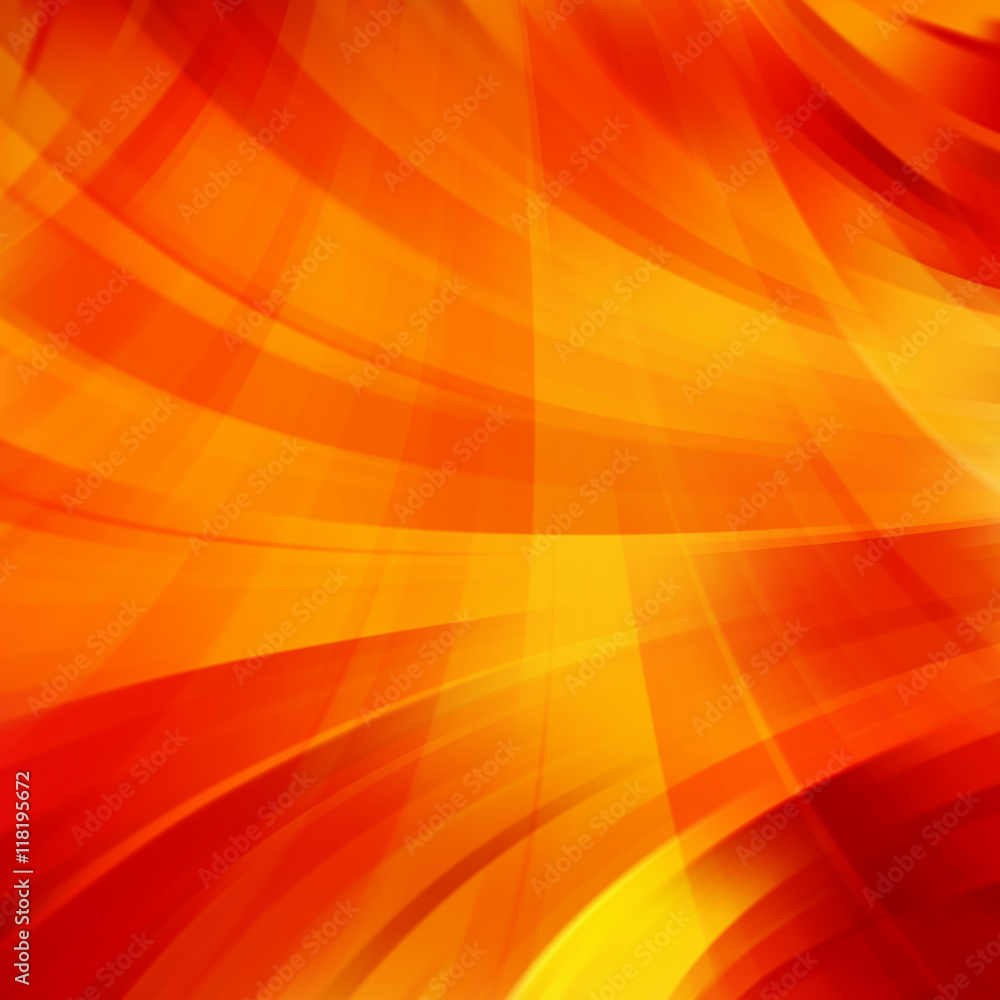 Poster abstract orange background with swirl waves.