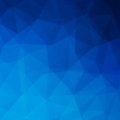 Fototapeta premium Polygonal blue vector background. Can be used in cover design