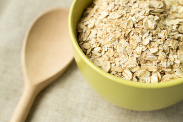 Some oatmeal in the plate