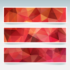 Fototapeta premium Set of banner templates with abstract background. Modern vector