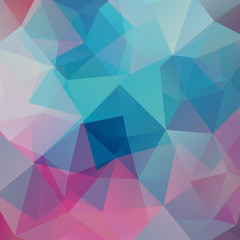 abstract background consisting of pink, blue, white triangles