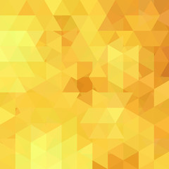 Abstract  yellow mosaic background. Triangle geometric background. 