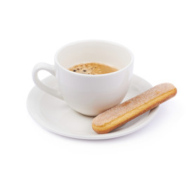 Cup of coffee isolated