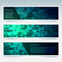 Set of banner templates with abstract background. Modern vector