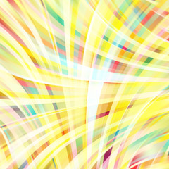 Colorful smooth light lines background. Yellow colors. 