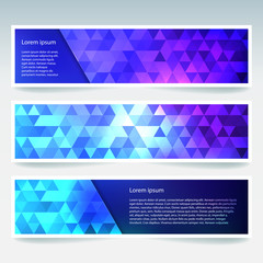 Fototapeta premium Set of banner templates with abstract background. Modern vector