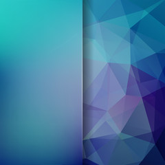 Obraz premium Background of geometric shapes. Blur background with glass. Blue color