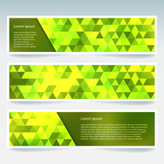 Fototapeta premium Abstract banner with business design templates. Set of Banners 
