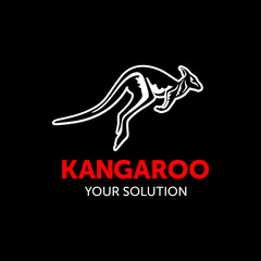 kangaroo vector black