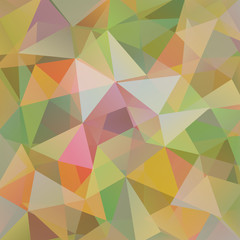 abstract background consisting of beige, green, brown, pink triangles