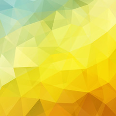 abstract background consisting of blue, yellow, orange triangles