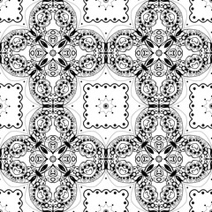 Lace seamless pattern, monochrom colors elegant print