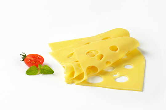 thin sliced emmental cheese