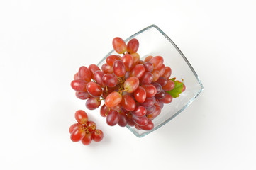 fresh red grapes