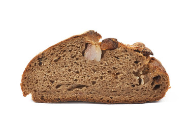 Slice piece of bread isolated