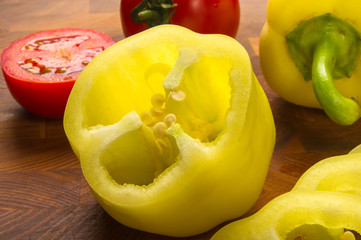 stilllife - different vegetables on wooden Board