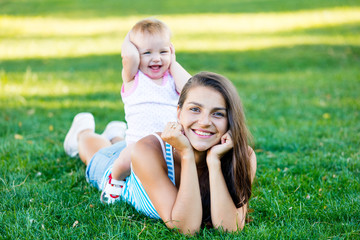 toddler and mother