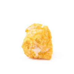 Single popcorn flake isolated