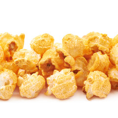 Pile of popcorn flakes isolated
