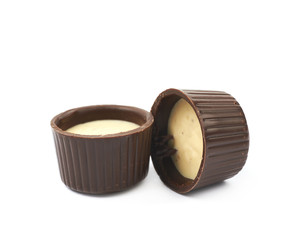 Chocolate confection candy isolated