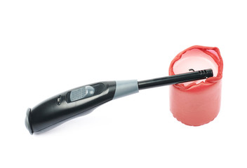 Utility long-neck lighter isolated