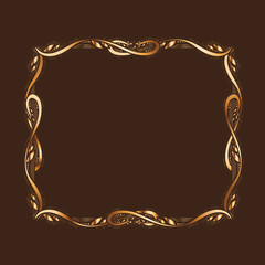 Golden Frame With Copyspace