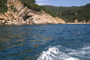 Obraz premium spanische Mittelmeerküste, Wellen und Strand