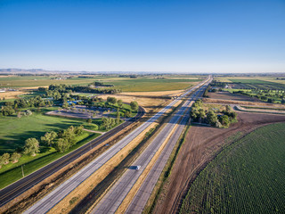 Fototapeta na wymiar freeway in northern Colorado