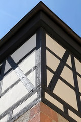 Half-timbered wall in Grimma, Saxony