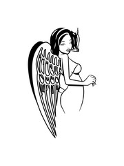 Angel wings sexy joint kiffen