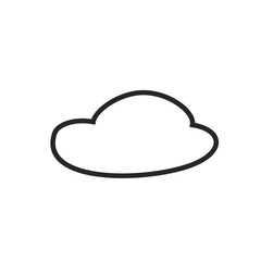 Mostly cloudy. Overcast. Day. Weather forecast icon.