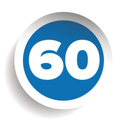Number sixty icon vector