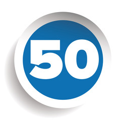 Number fifty icon vector