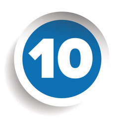 Number ten icon vector