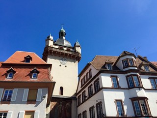 Selestat, la torre dell'orologio - Alsazia, Francia