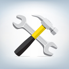 hammer and wrench icon