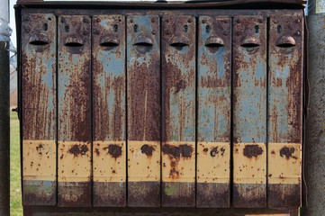 Old rusted letter box